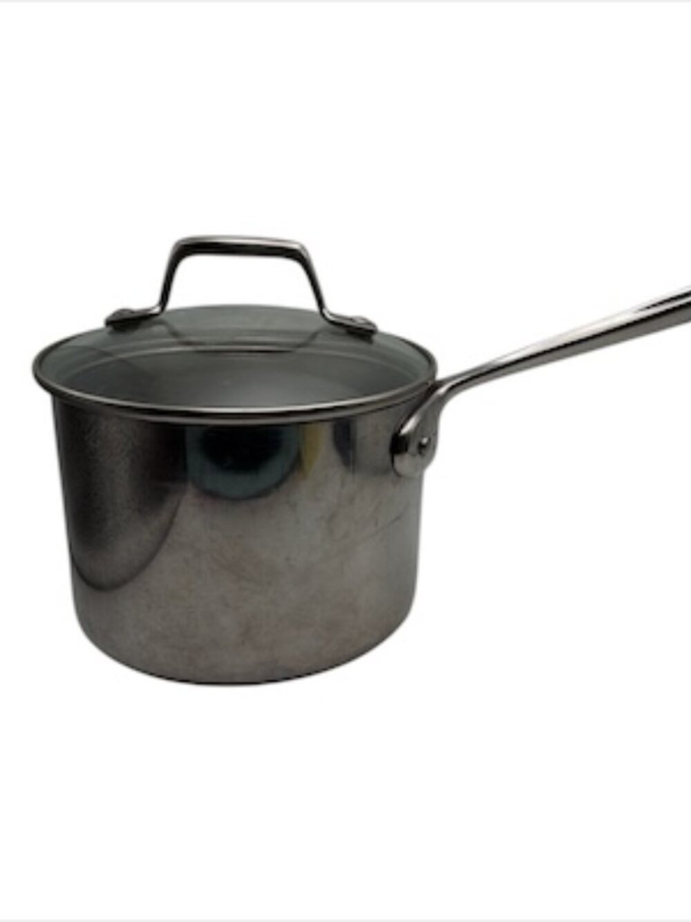 All Clad Stainless Steel 1.5 Qt (6-Cup) Saucepan 4.25" T 6"Diameter Lid